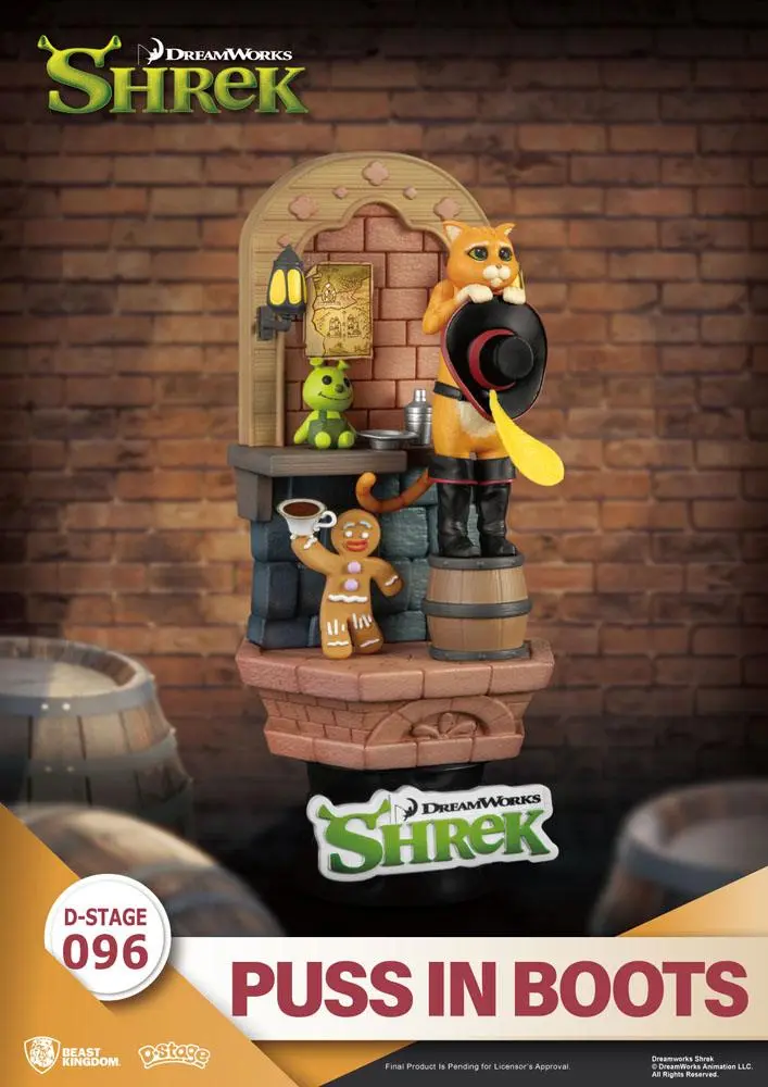 Shrek D-Stage Puss In Boots Closed Box Version PVC Dioráma 15 cm termékfotó