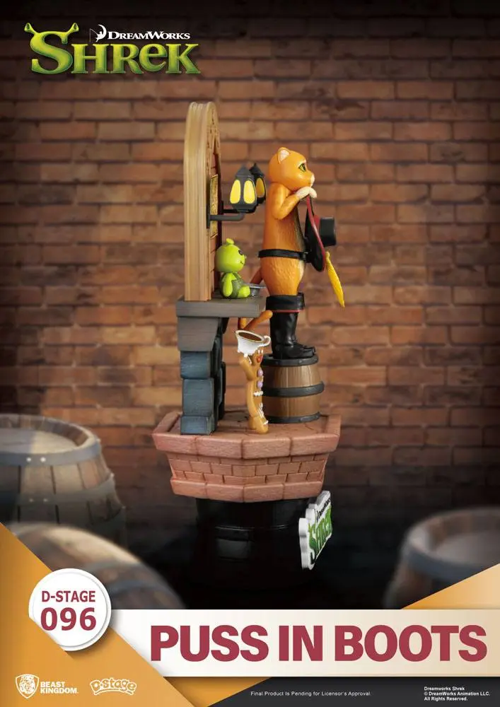 Shrek D-Stage Puss In Boots Closed Box Version PVC Dioráma 15 cm termékfotó