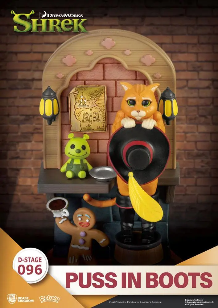 Shrek D-Stage Puss In Boots Closed Box Version PVC Dioráma 15 cm termékfotó