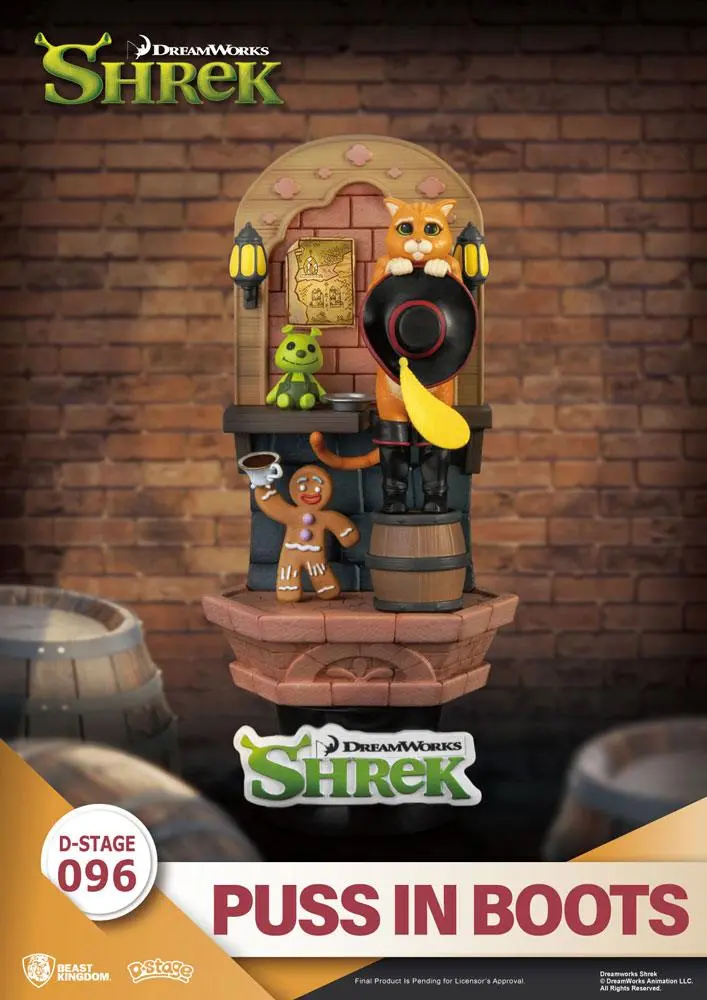 Shrek D-Stage Puss In Boots Closed Box Version PVC Dioráma 15 cm termékfotó