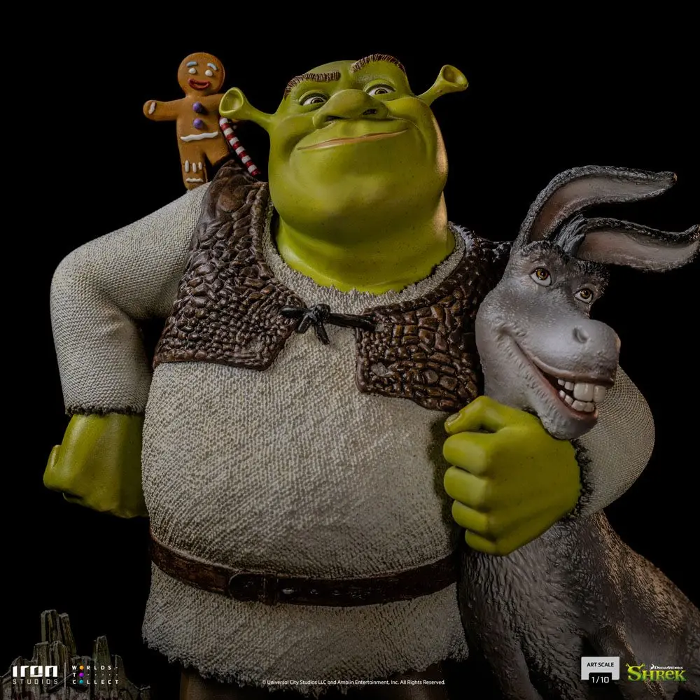 Shrek Deluxe Art Scale 1/10 Shrek, Donkey and The Gingerbread Man szobor figura 26 cm termékfotó