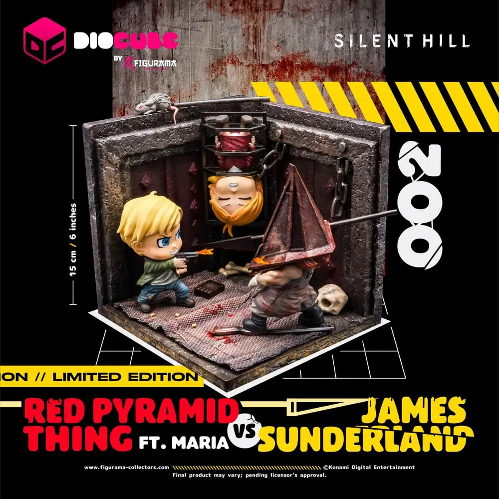 Silent Hill DioCube Silent Hill 2 Red Pyramid Thing Vs James Sunderland Ft. Maria PVC Diorama szobor 15 cm termékfotó