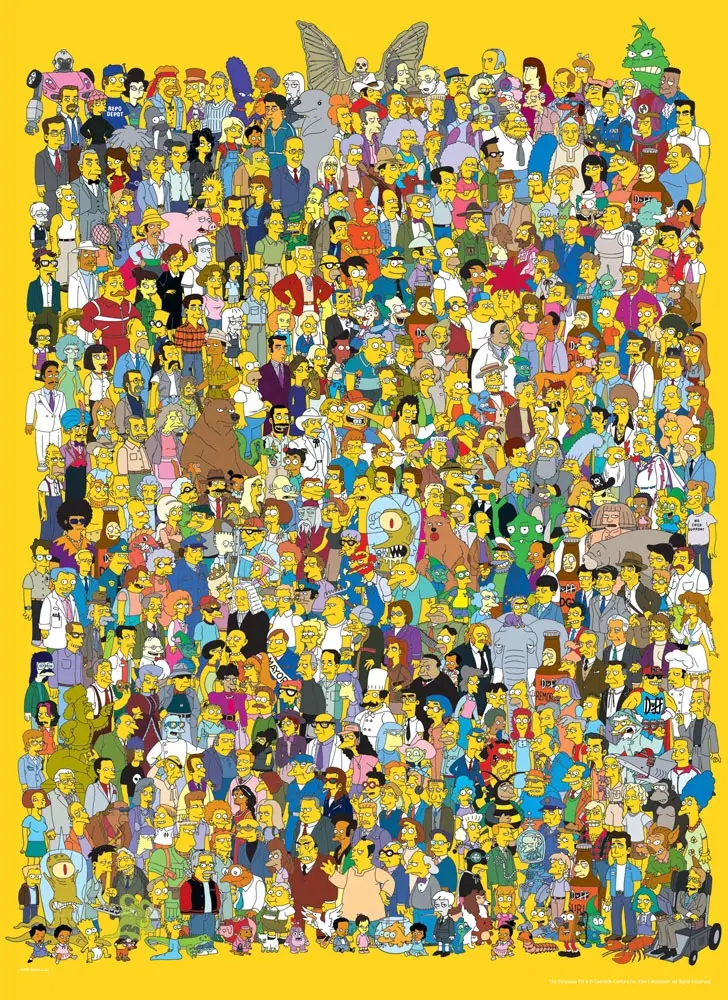 Simpsons puzzle Puzzle Cast of Thousands (1000 darab) termékfotó