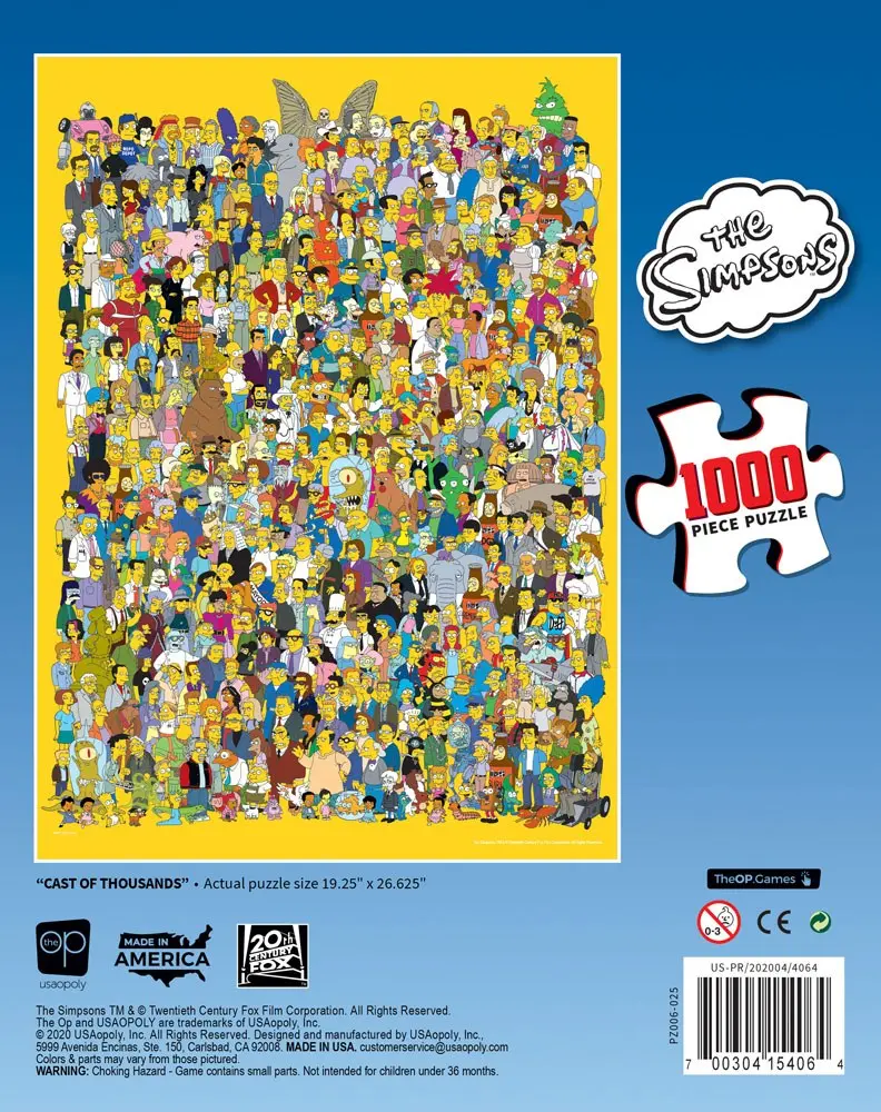 Simpsons puzzle Puzzle Cast of Thousands (1000 darab) termékfotó