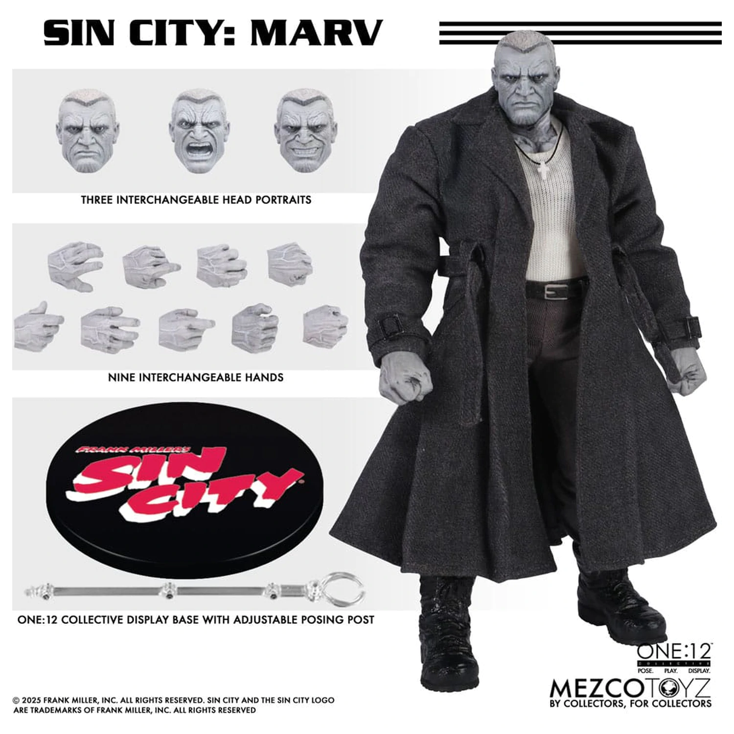 Sin City 1/12 Marv akciófigura 17 cm termékfotó