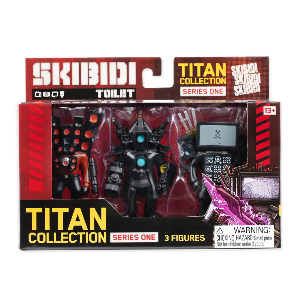 Skibidi Toilet Titan Collection 3db-os figura csomag termékfotó