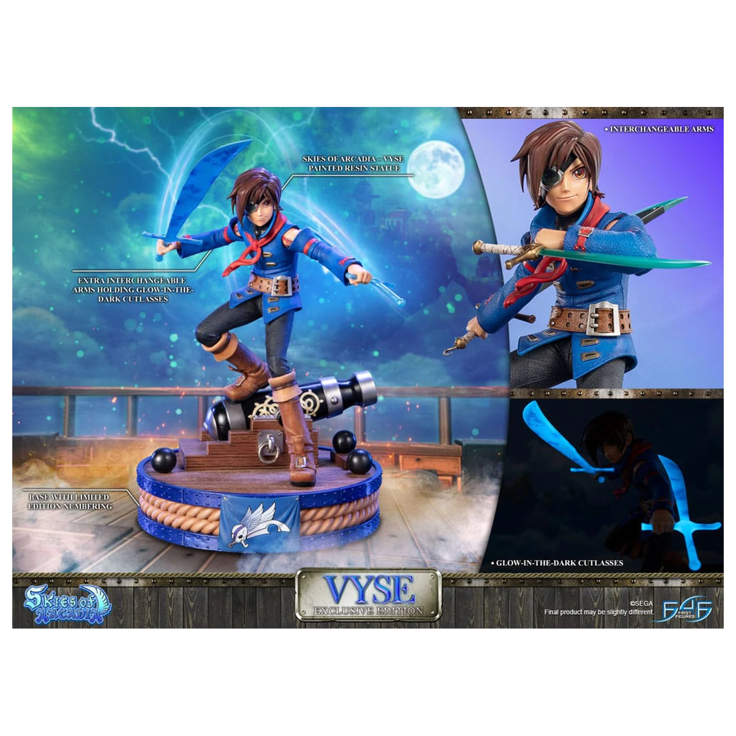 Skies of Arcadia szobor figura Vyse Exkluzív Edition 31 cm termékfotó