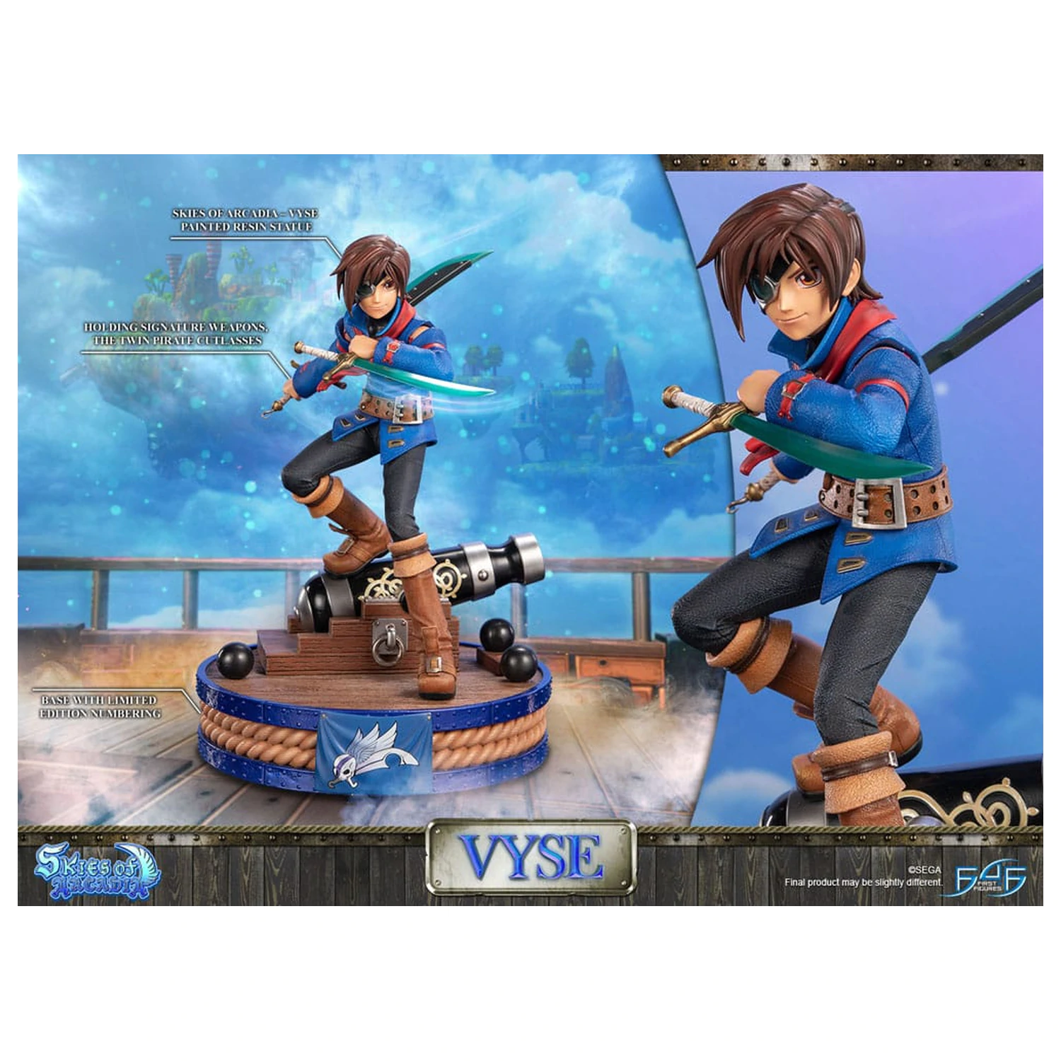 Skies of Arcadia Vyse Standard Edition szobor figura 31 cm termékfotó