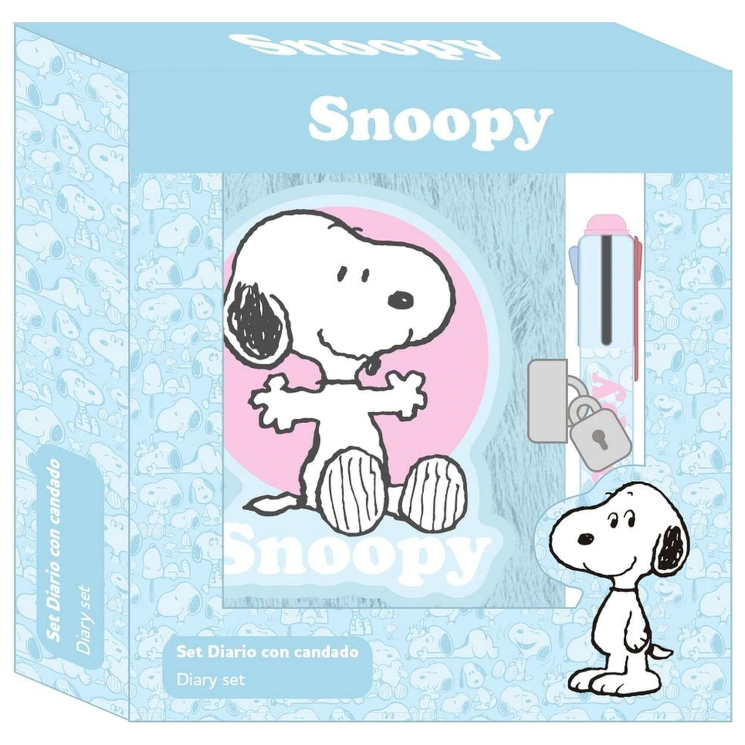 Snoopy Penauts keményfedeles füzet és 4 színű toll csomag termékfotó