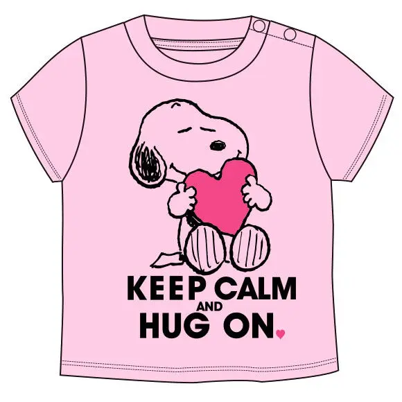 Snoopy rózsaszín kisgyerek baby póló termékfotó