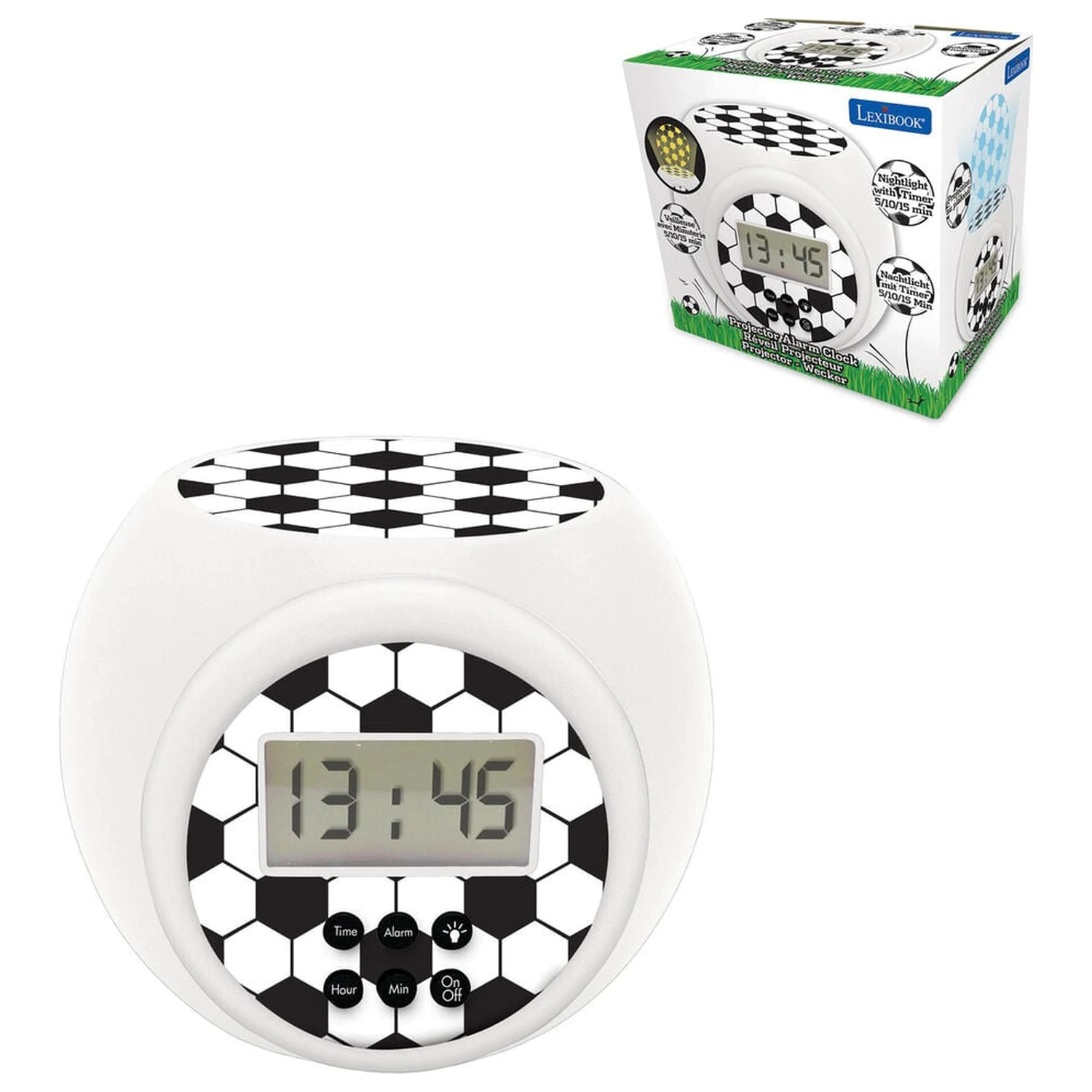 Soccer projectoros ébresztőóra termékfotó