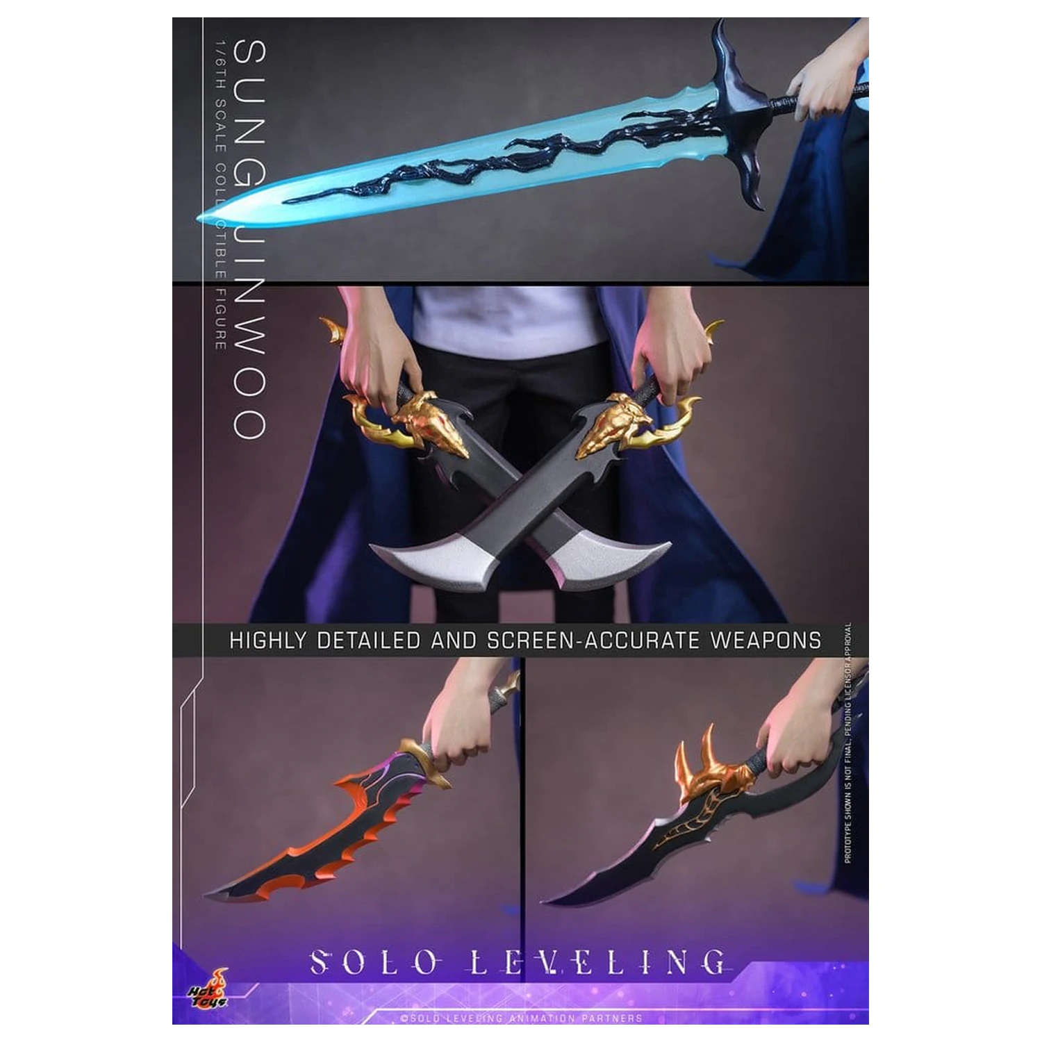Solo Leveling 1/6 Sung Jinwoo akciófigura 32 cm termékfotó