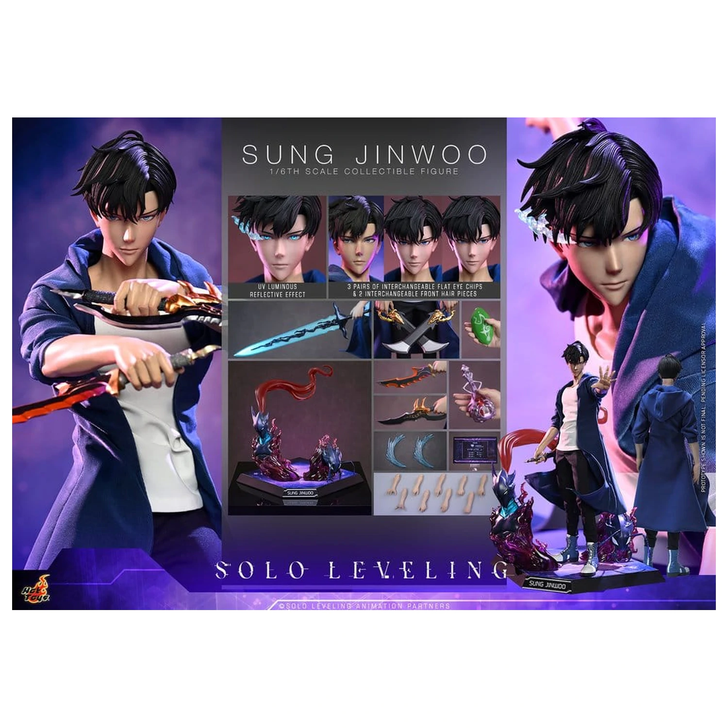 Solo Leveling 1/6 Sung Jinwoo akciófigura 32 cm termékfotó