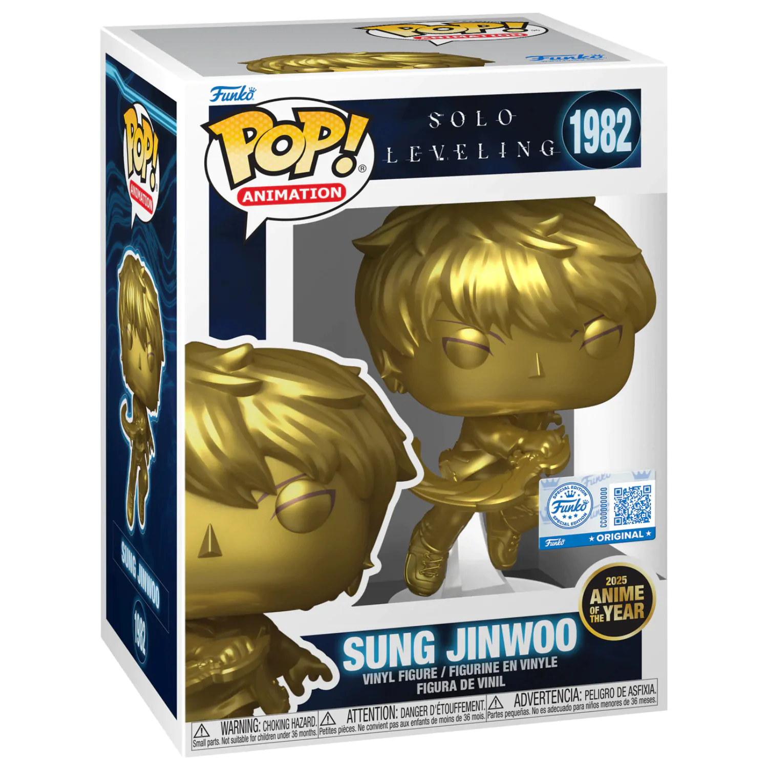 Solo Leveling Pop! Animation Vinyl figura Sung Jinwoo (Gold) Exlcusive Edition 10 cm termékfotó