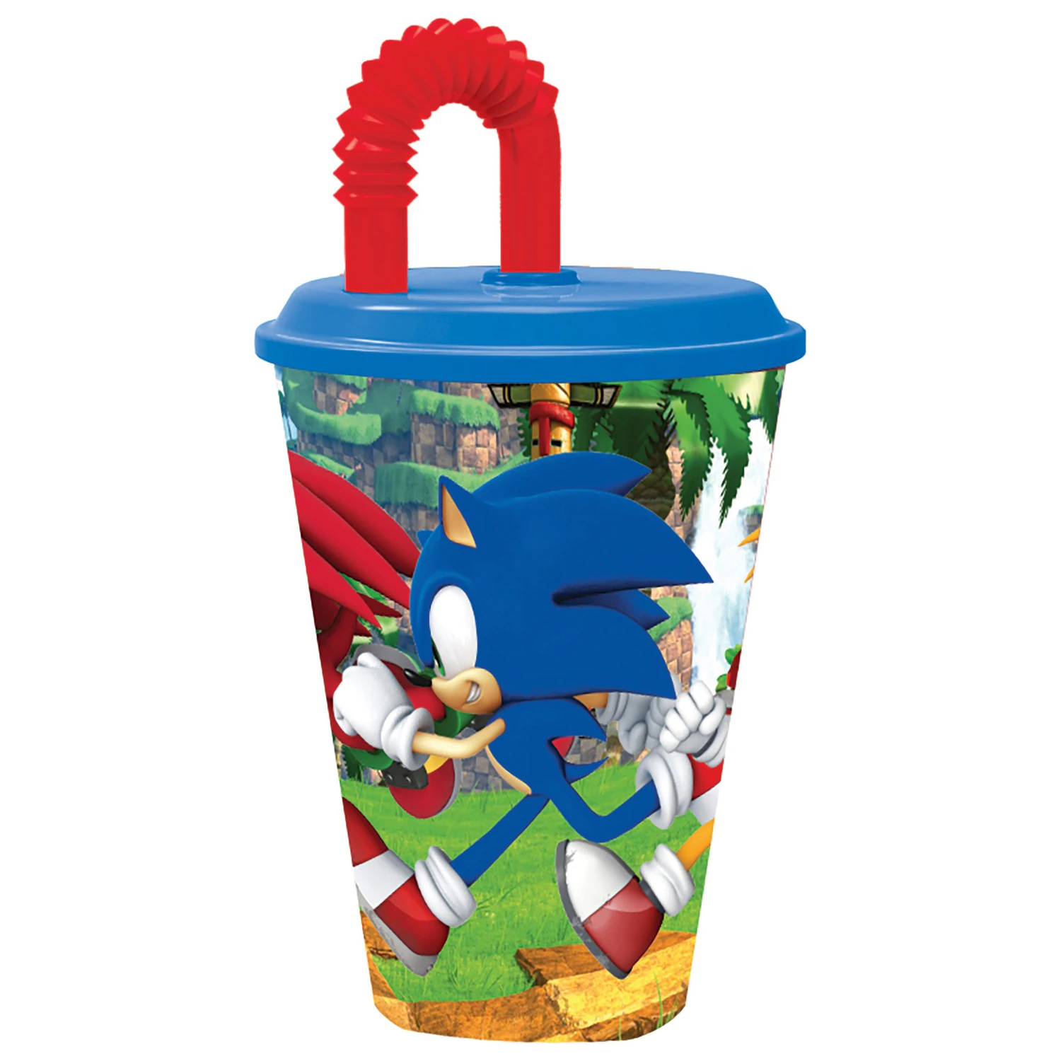 Sonic Adventure szívószálas pohár, műanyag 430 ml termékfotó