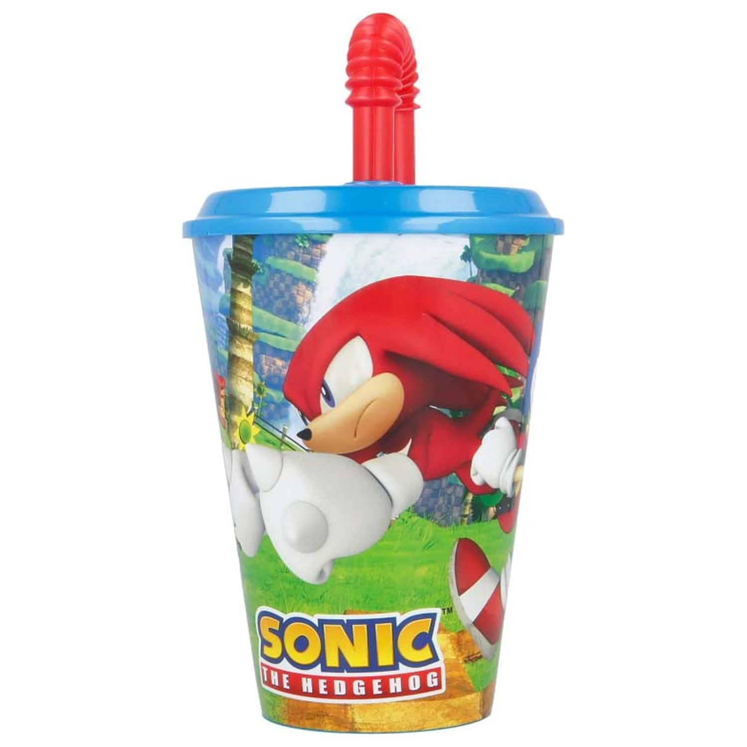 Sonic Adventure szívószálas pohár, műanyag 430 ml termékfotó