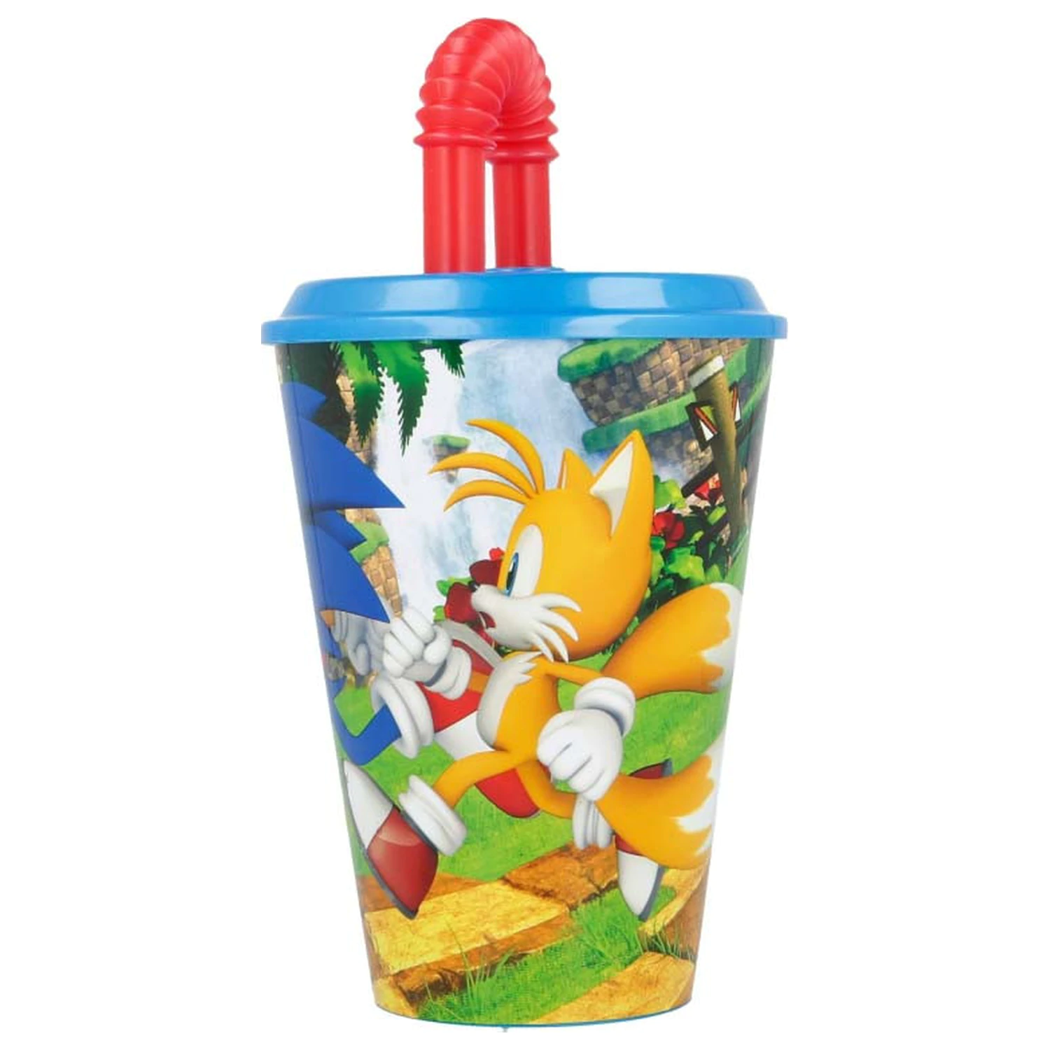 Sonic Adventure szívószálas pohár, műanyag 430 ml termékfotó
