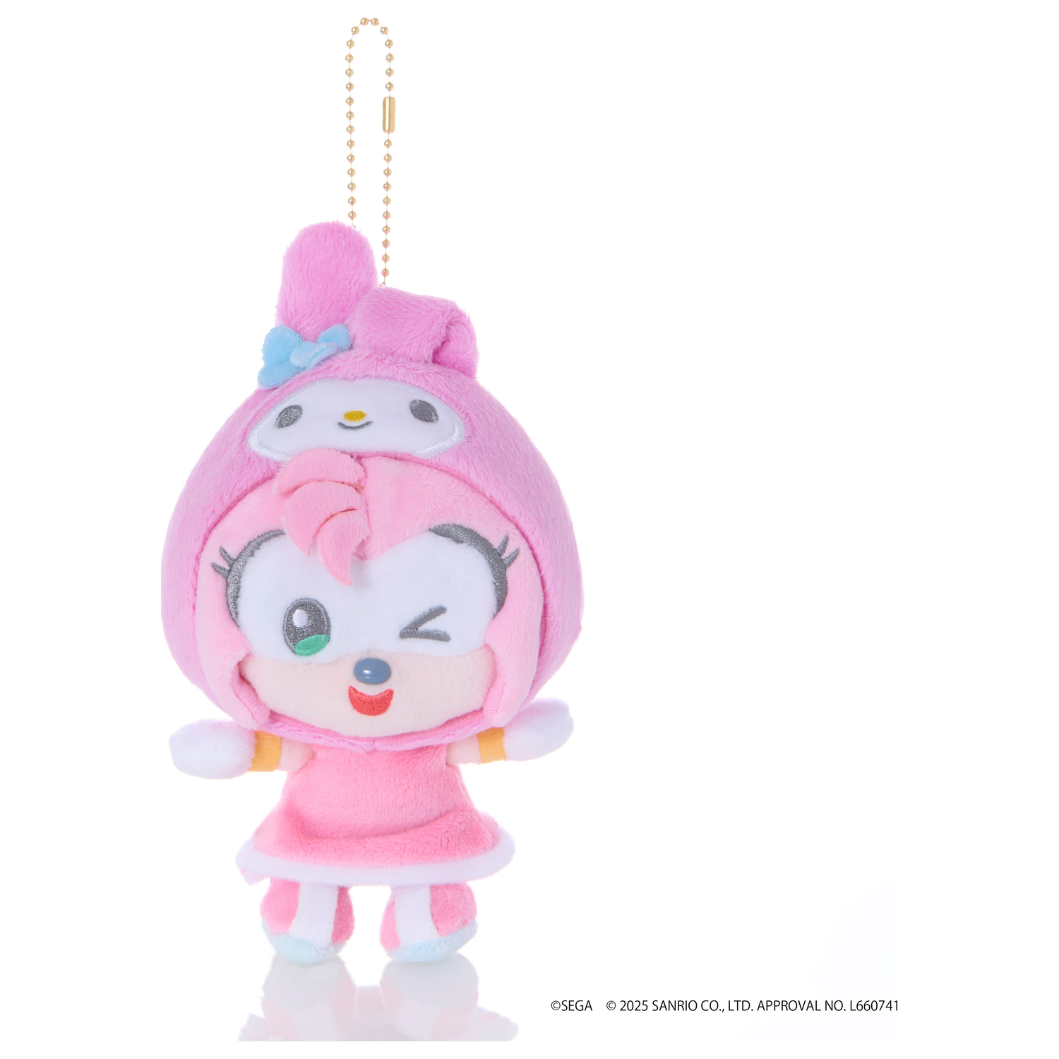SONIC & FRIENDS x SANRIO Amy x My Melody Mascot plüss 8cm termékfotó