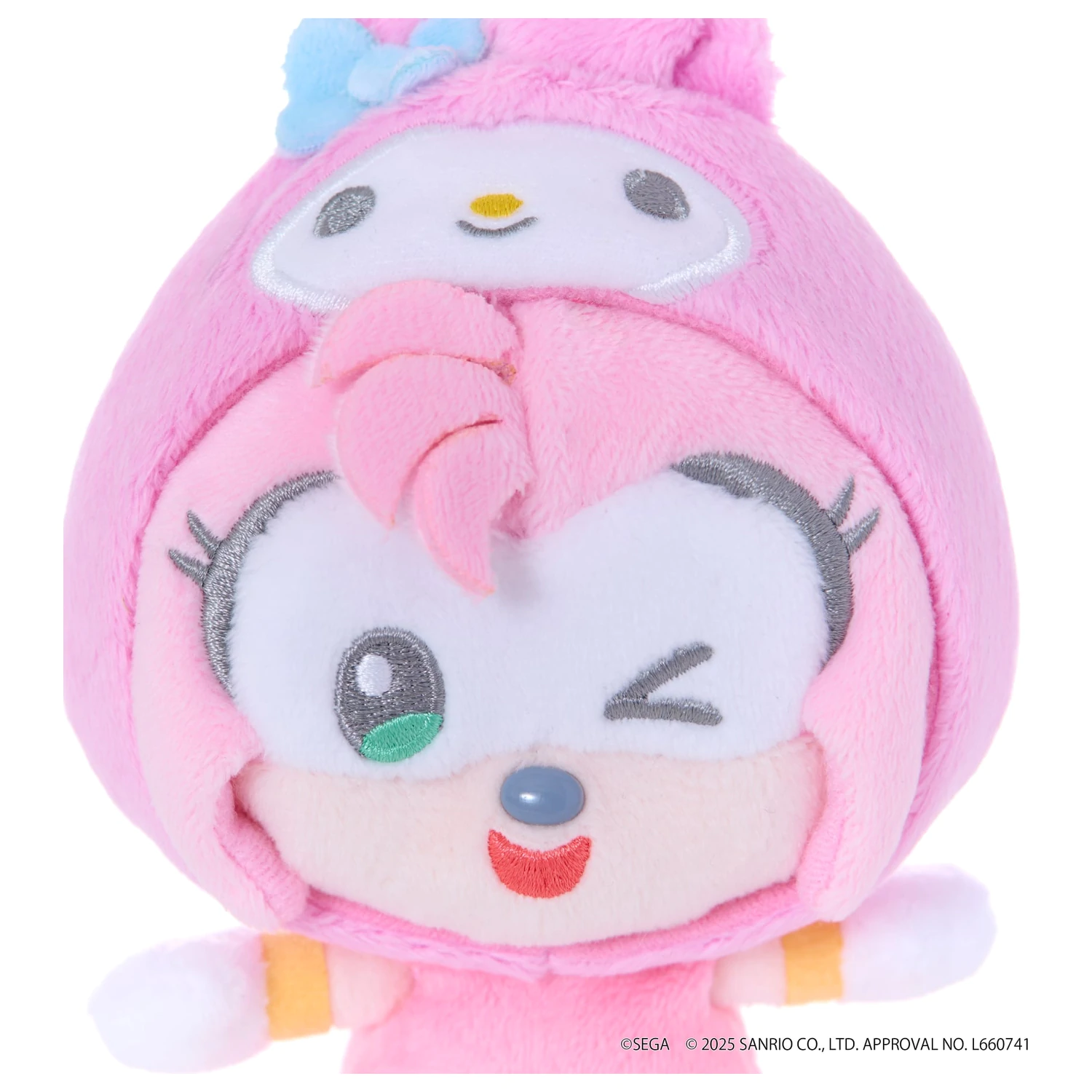 SONIC & FRIENDS x SANRIO Amy x My Melody Mascot plüss 8cm termékfotó