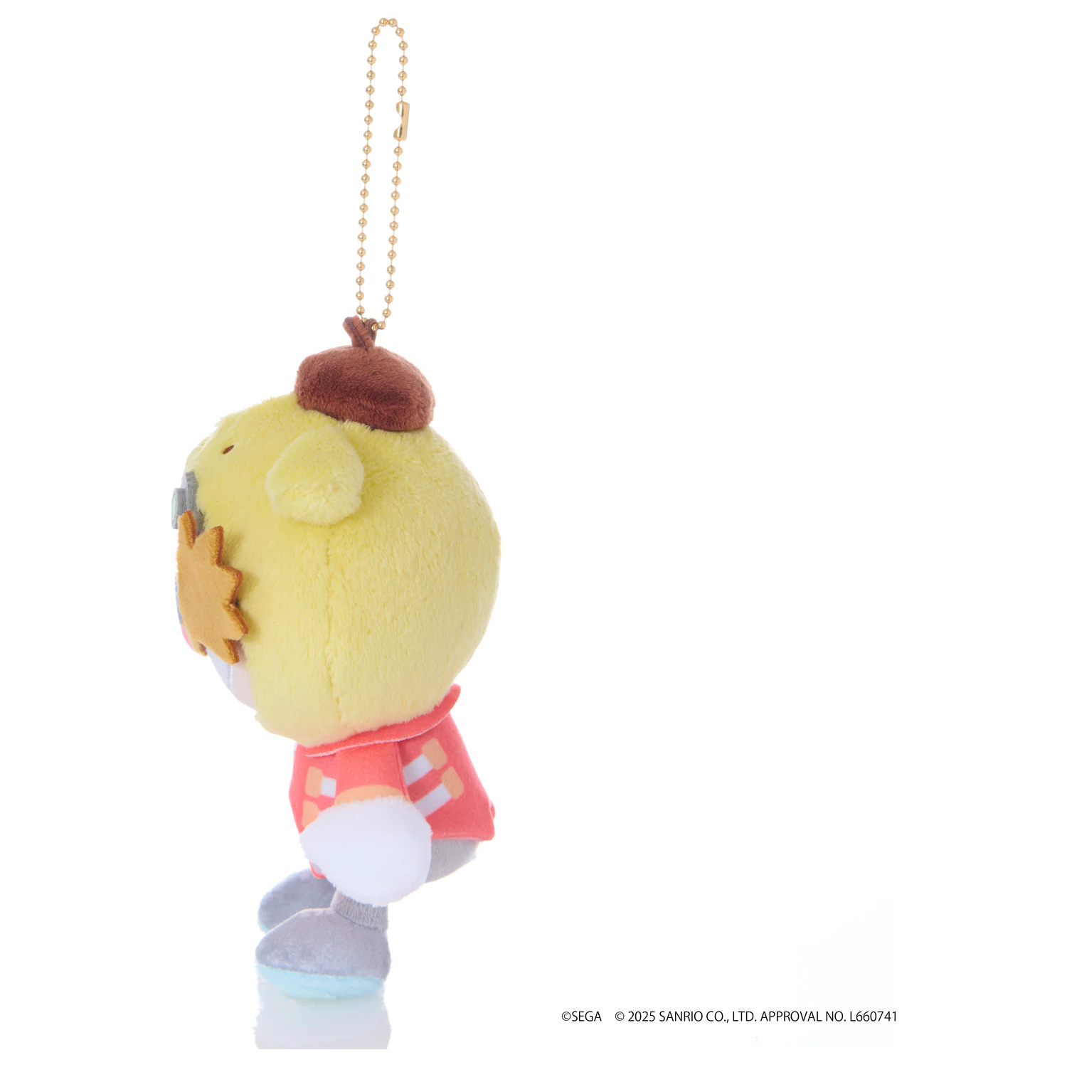 Sonic & Friends x Sanrio Dr. Eggman x P25pxompurin Mascot plüss 8 cm termékfotó