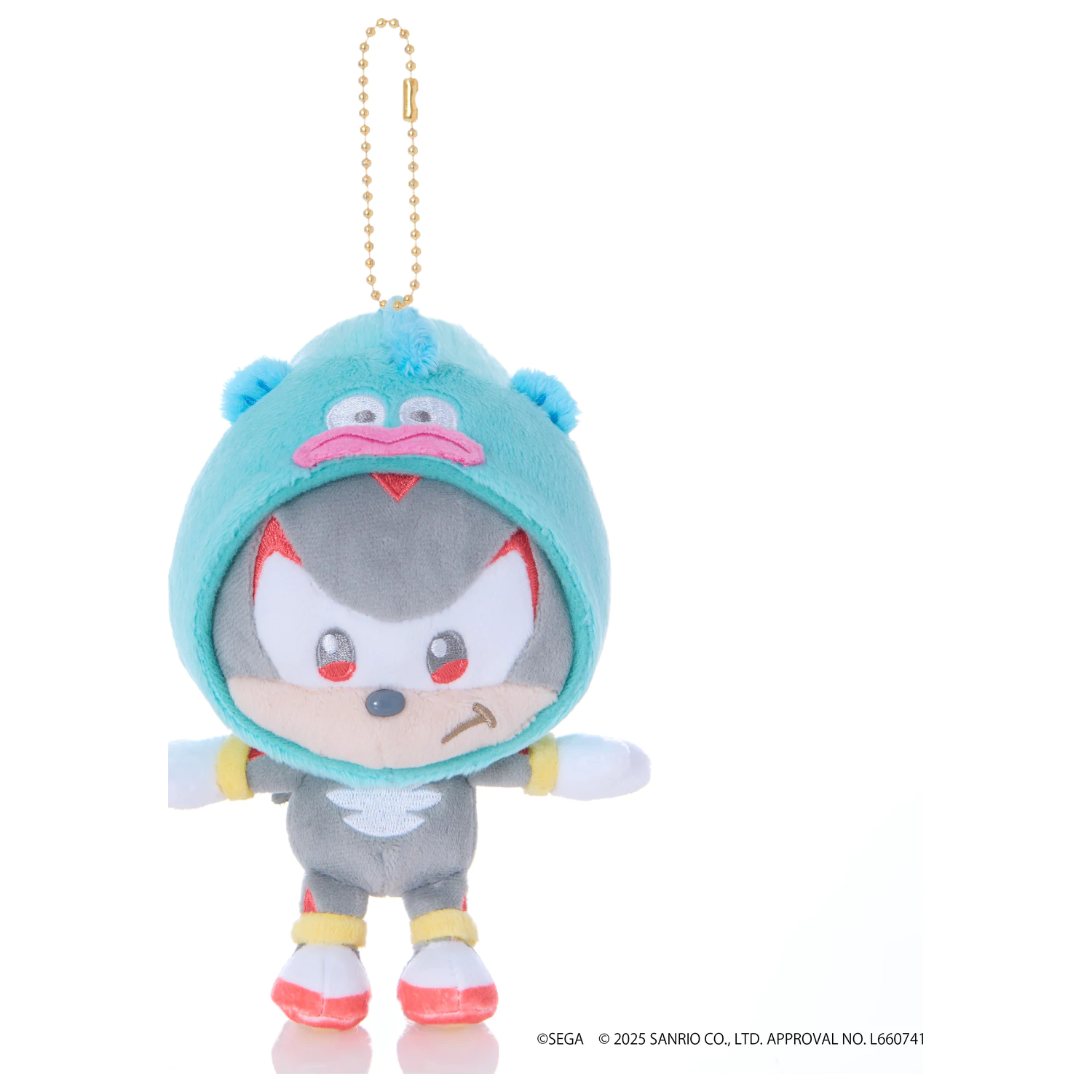 Sonic & Friends X Sanrio Shadow X Hangyodon Mascot plüss 8cm termékfotó