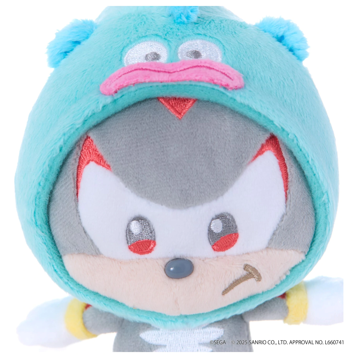 Sonic & Friends X Sanrio Shadow X Hangyodon Mascot plüss 8cm termékfotó