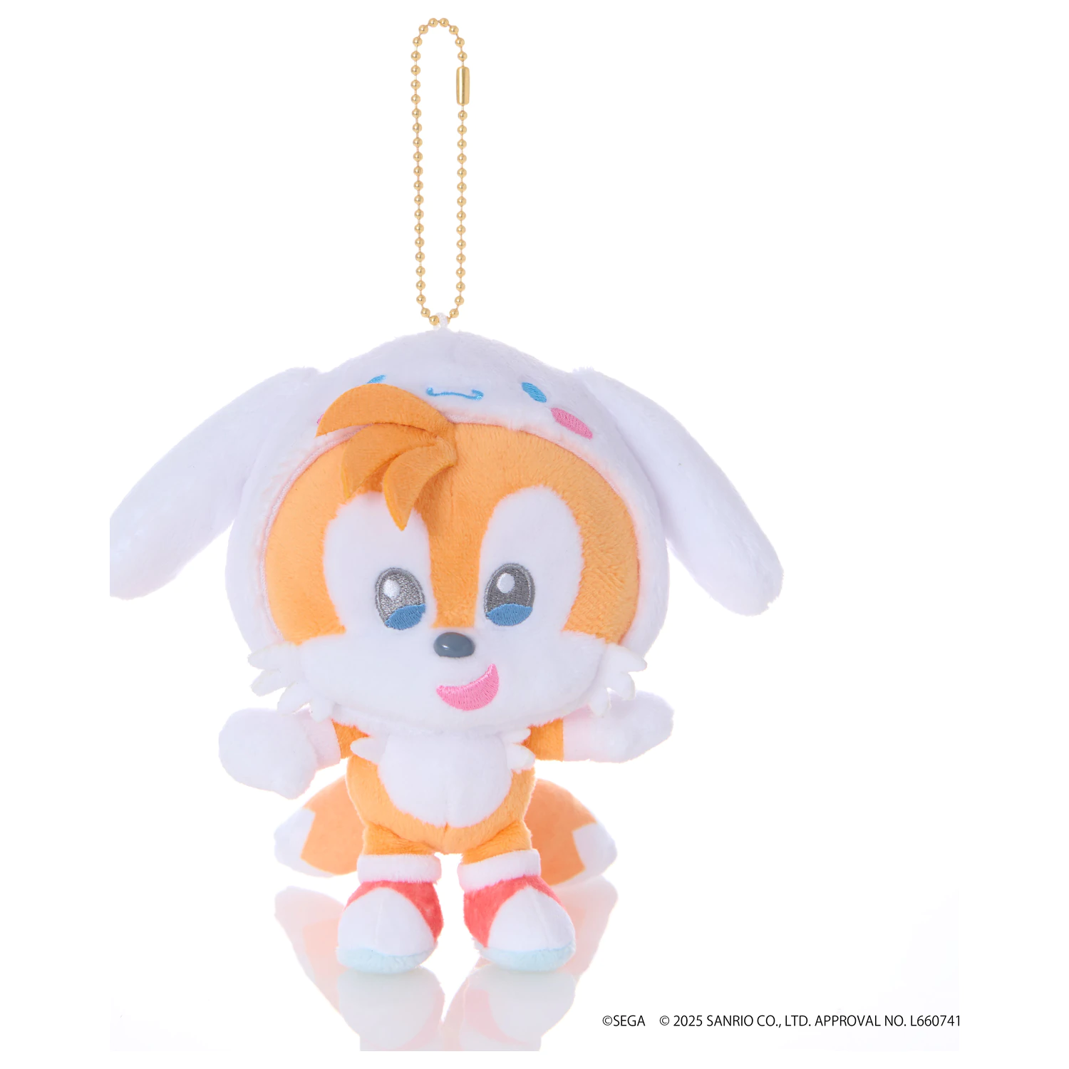 SONIC & FRIENDS x SANRIO Tails x Cinnamoroll Mascot plüss 8 cm termékfotó