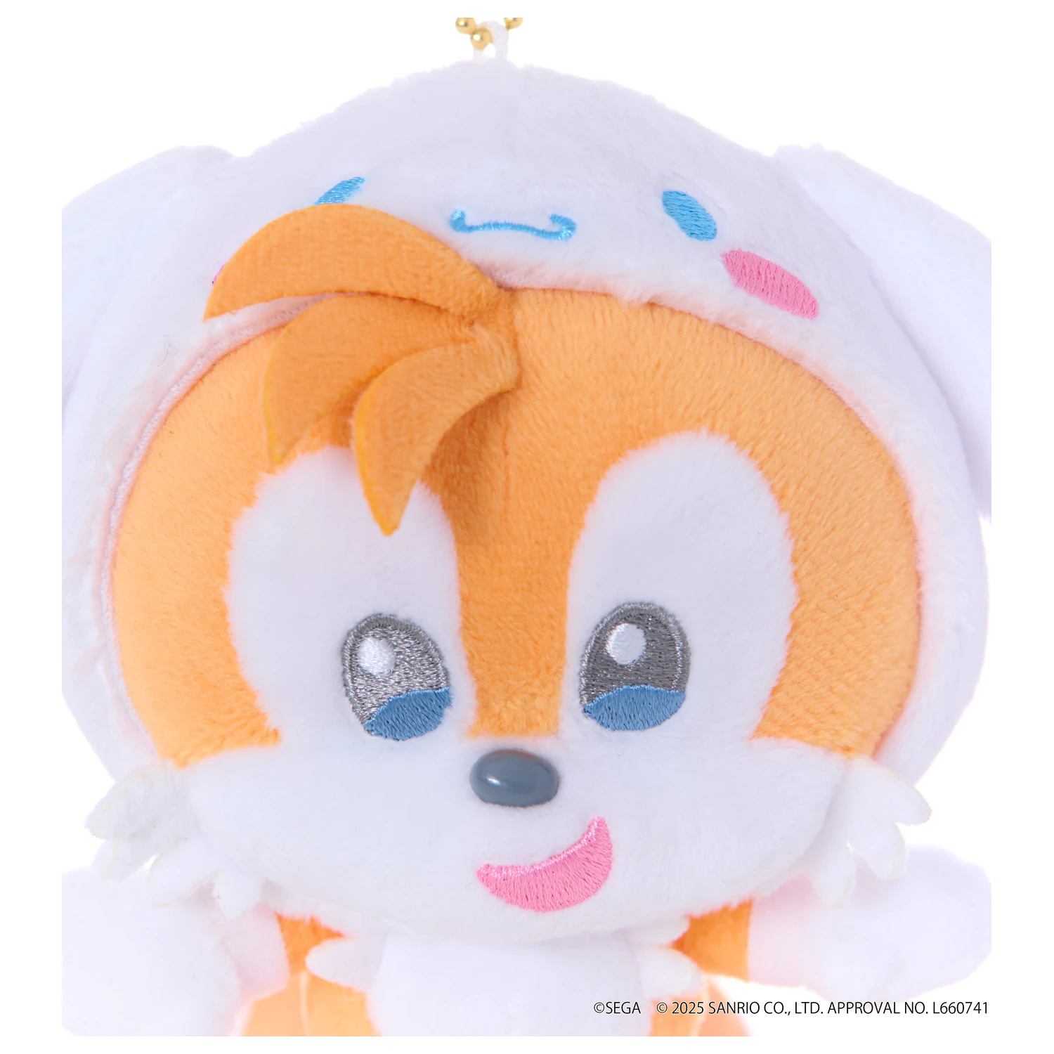 SONIC & FRIENDS x SANRIO Tails x Cinnamoroll Mascot plüss 8 cm termékfotó