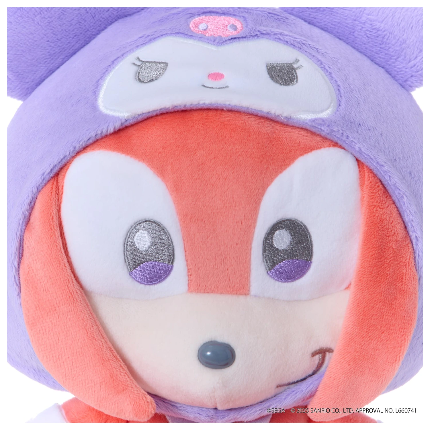 SONIC & FRIENDSX SANRIO Knuckles X Kuromi plüss 24cm termékfotó