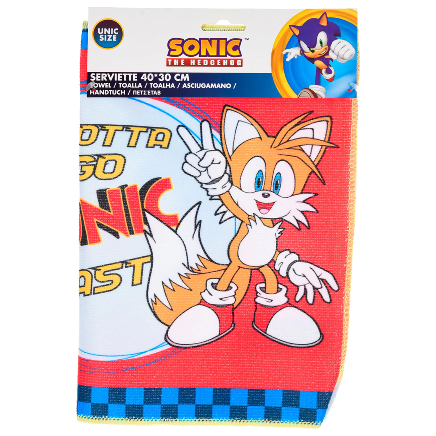 Sonic Gotta Go kéztörlő, arctörlő, törölköző  termékfotó
