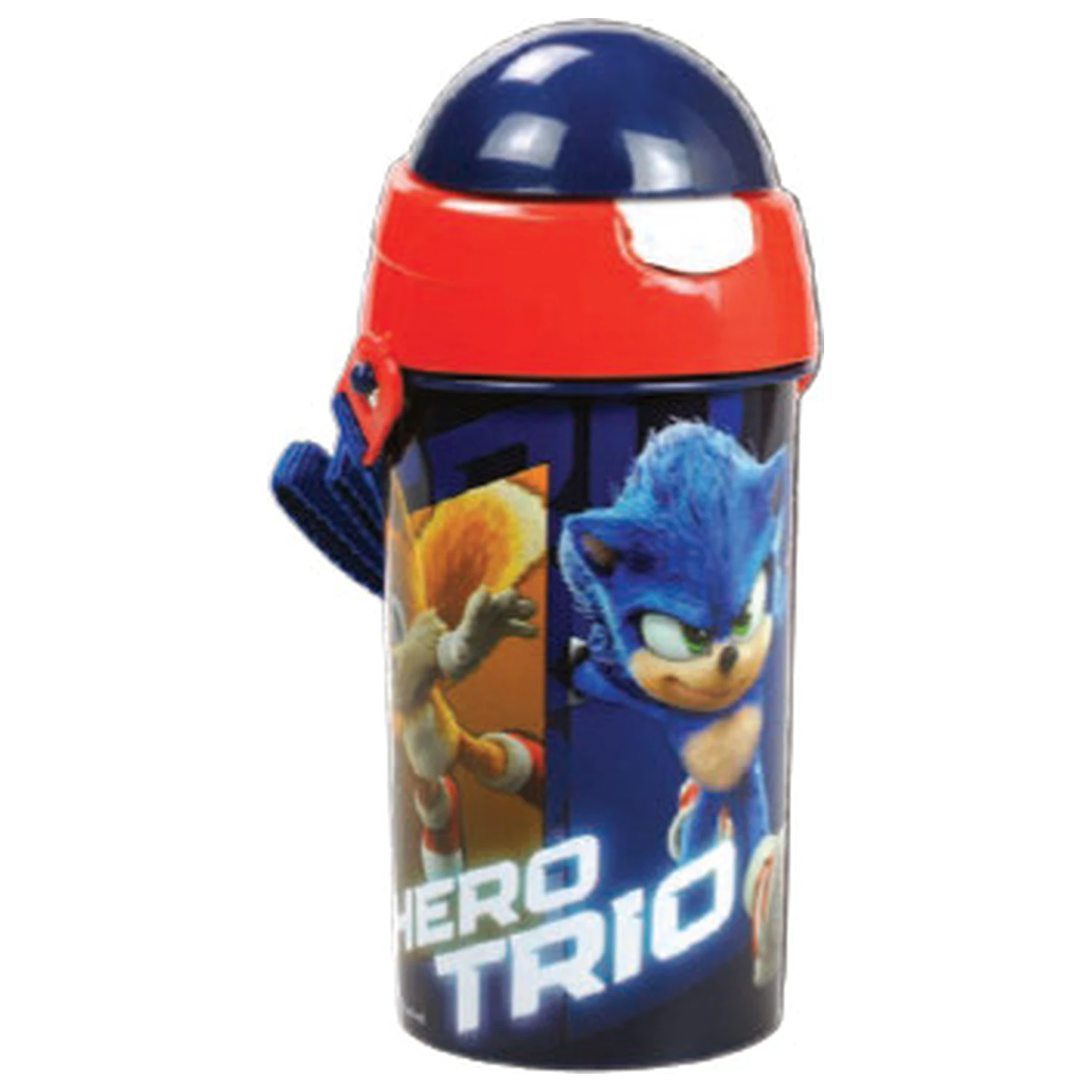 Sonic Hero Trio műanyag szívószálas kulacs akasztóval 500 ml termékfotó