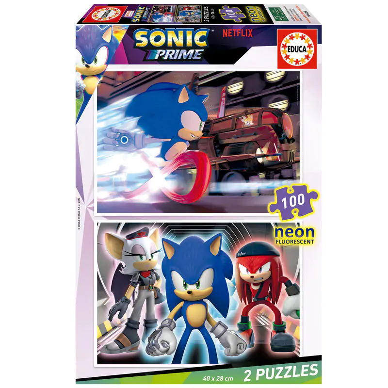 Sonic Prime Neon puzzle 2x100pcs termékfotó