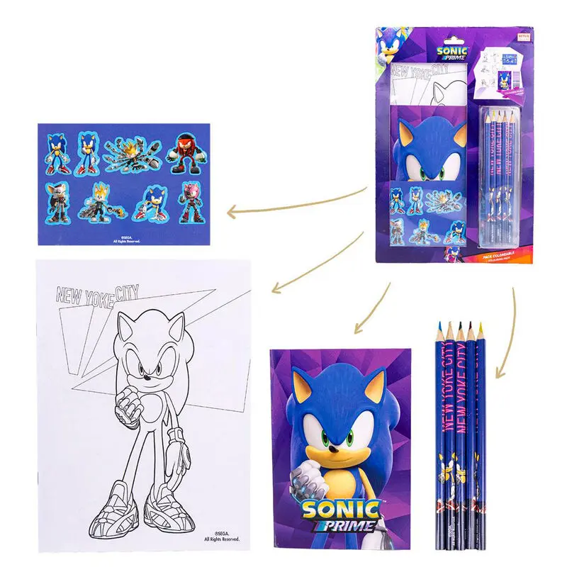 Sonic Prime színező írószer csomag termékfotó