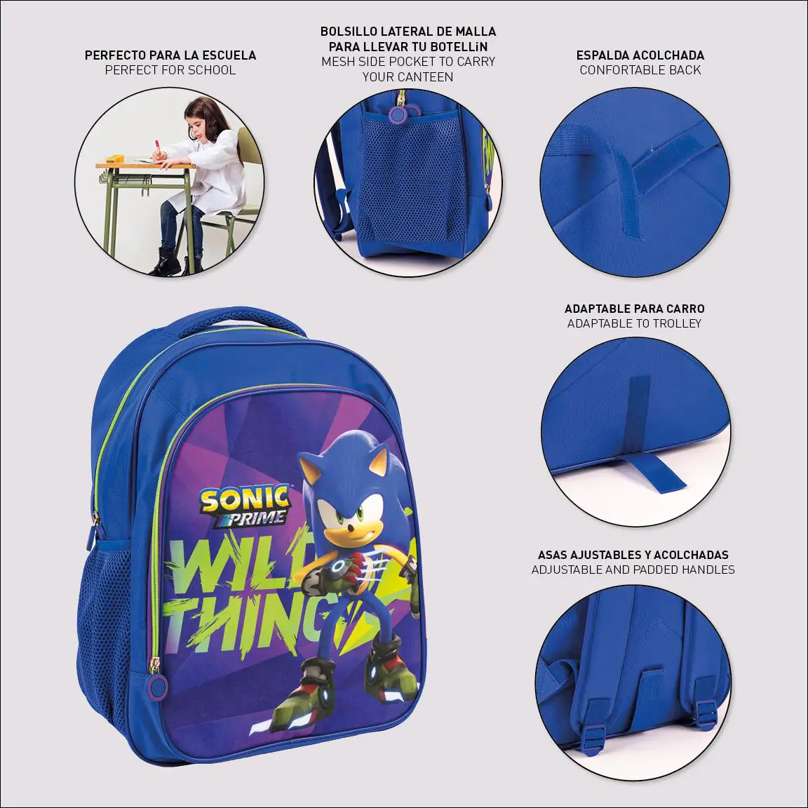 Sonic Prime backpack 41cm termékfotó