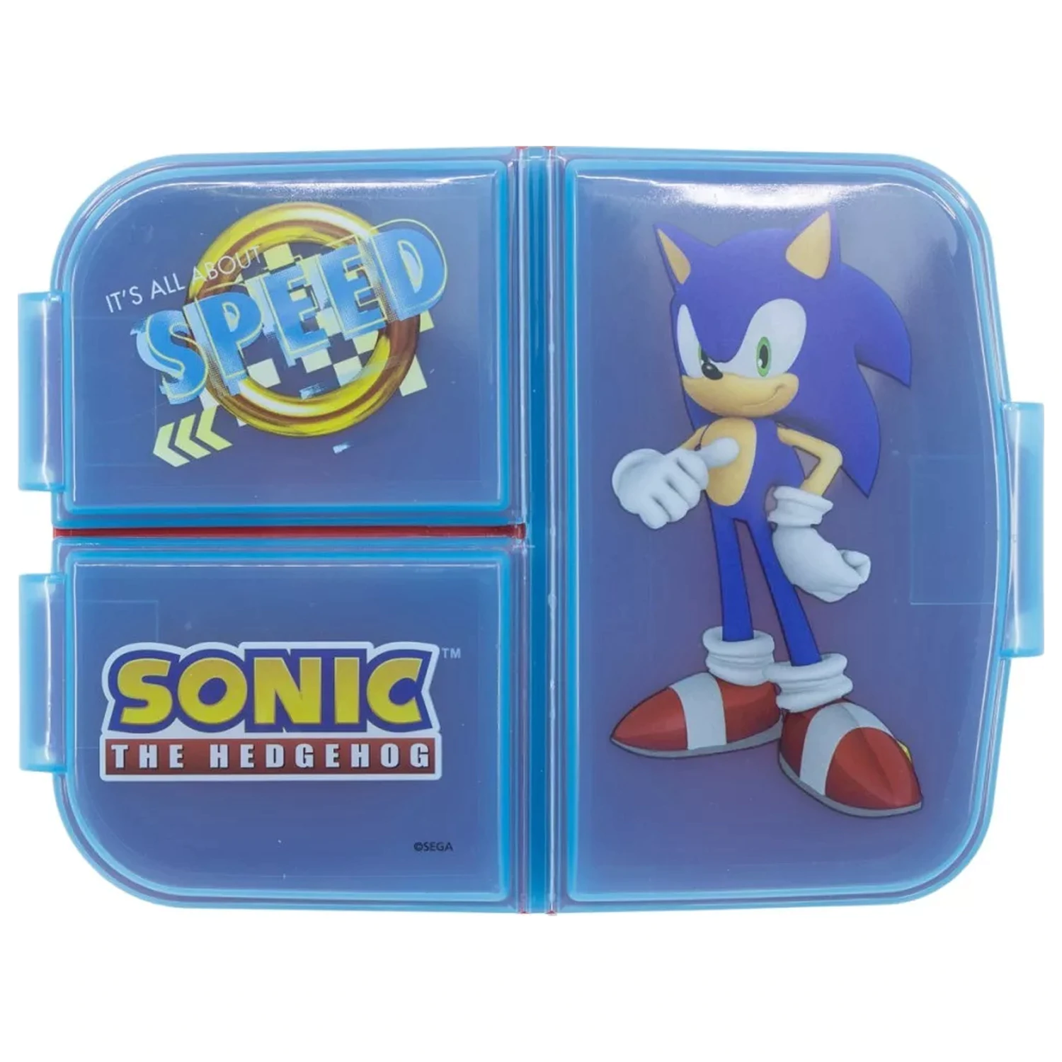 Sonic Speed több rekeszes uzsonnás doboz, szendvicsdoboz termékfotó