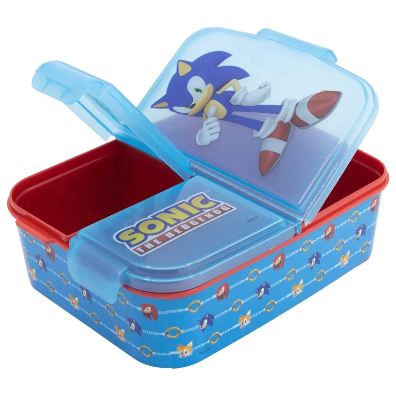 Sonic Speed több rekeszes uzsonnás doboz, szendvicsdoboz termékfotó