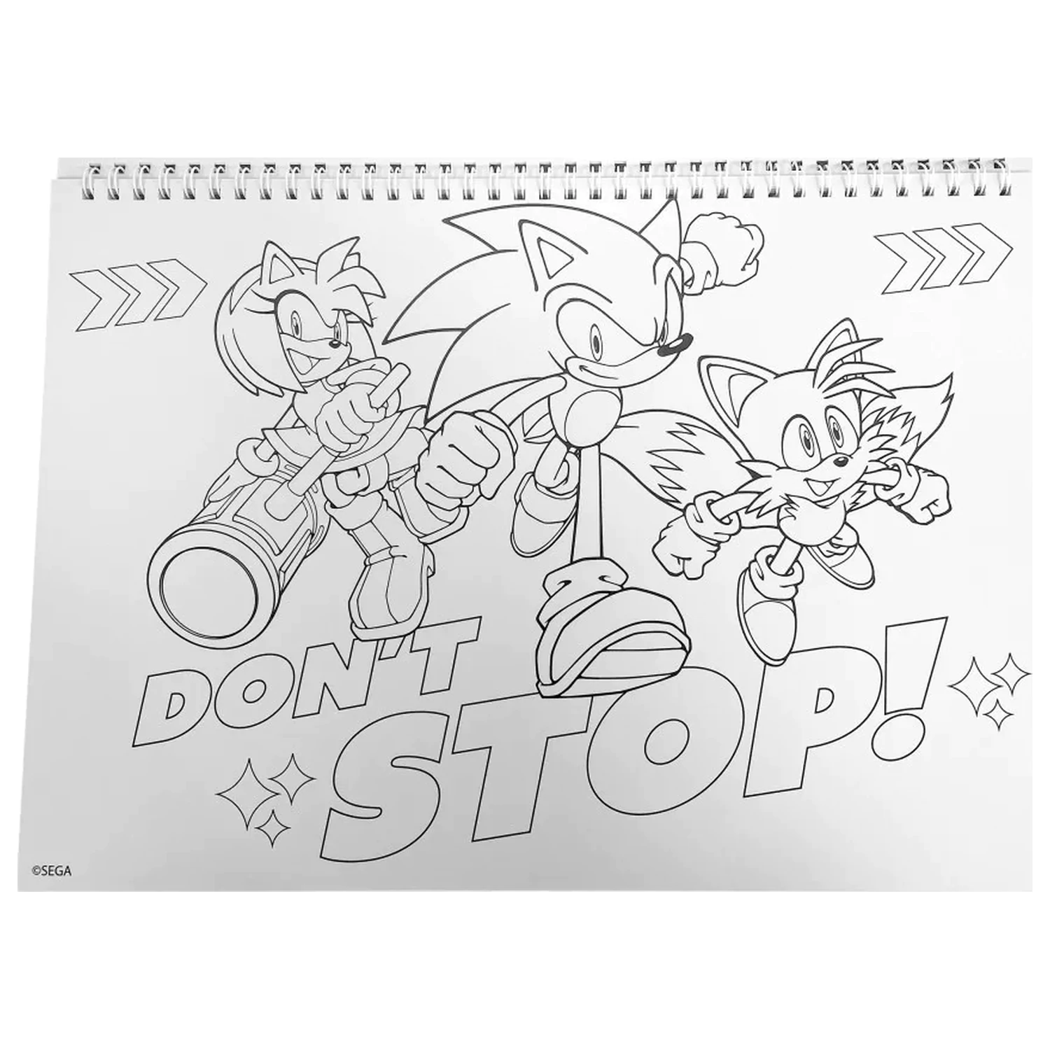 Sonic Speedy A/4 spirál vázlatfüzet 40 lapos matricával termékfotó