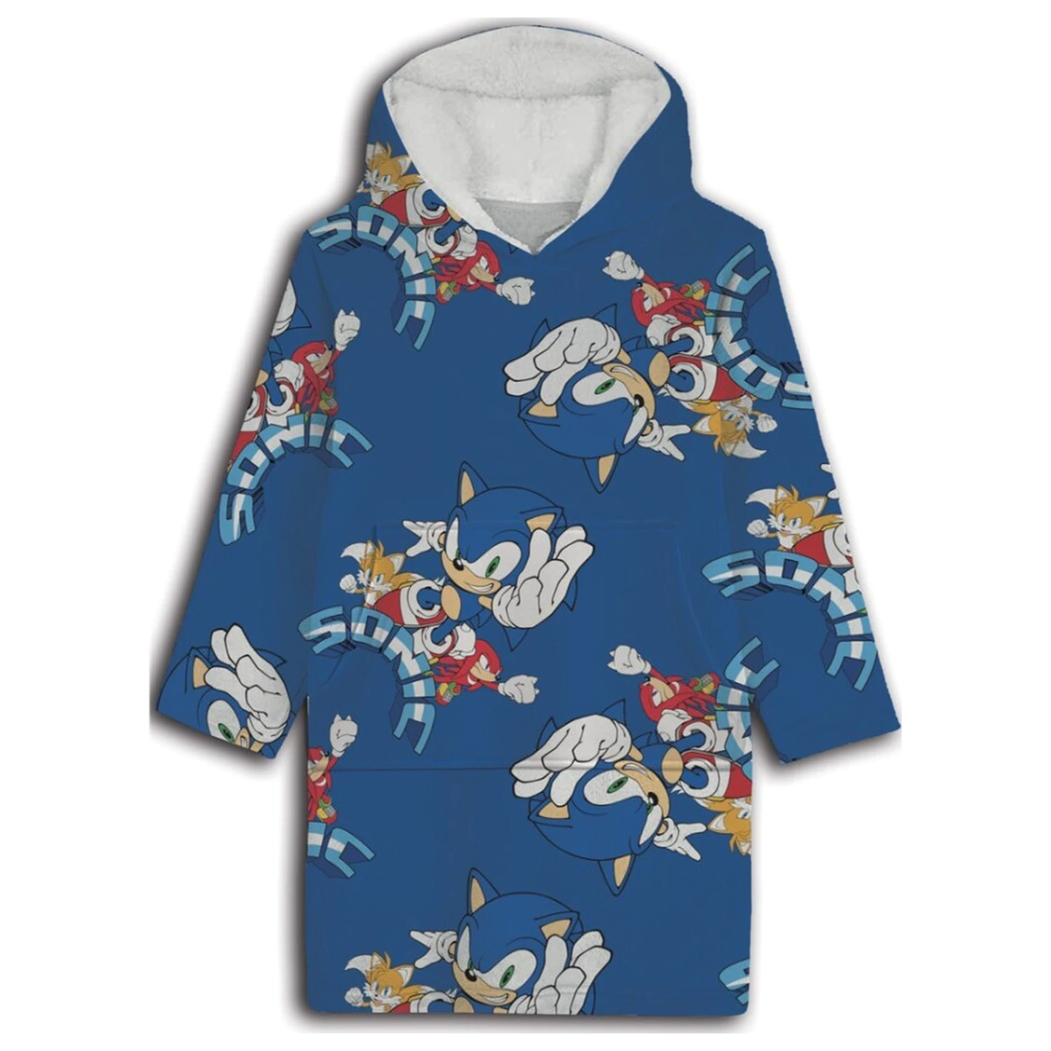 Sonic Team belebújós plüss polár takaró, poncsó 7-14 év termékfotó