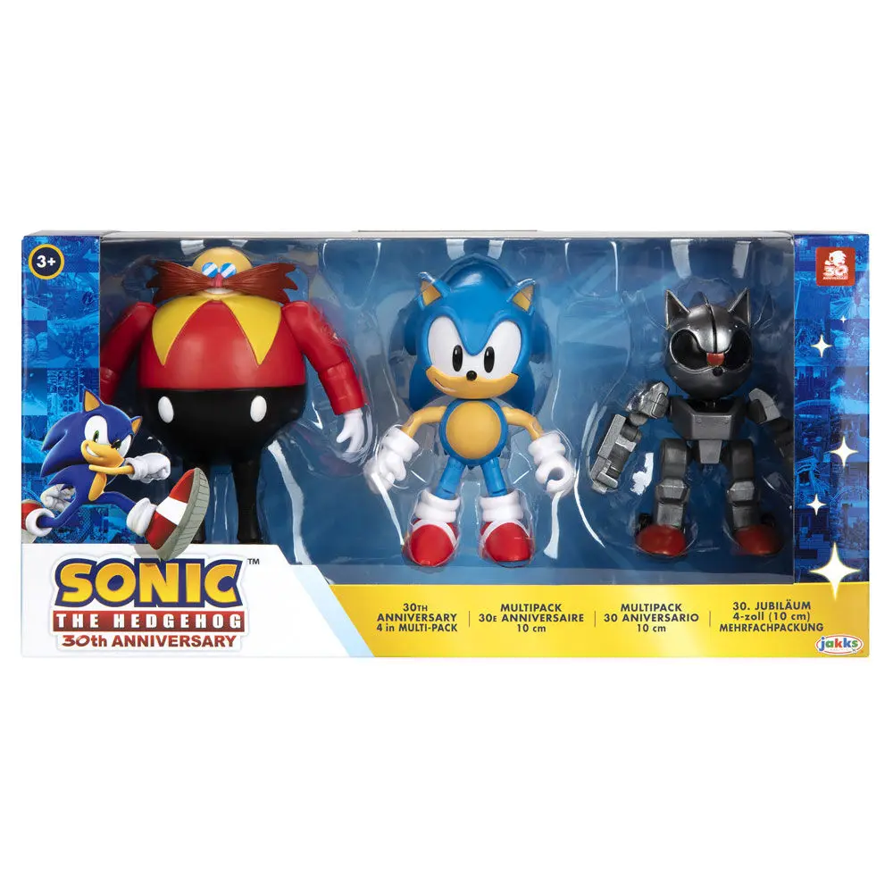 Sonic The Hedgehog 30. évfordulós 3db-os figura csomag 10cm termékfotó