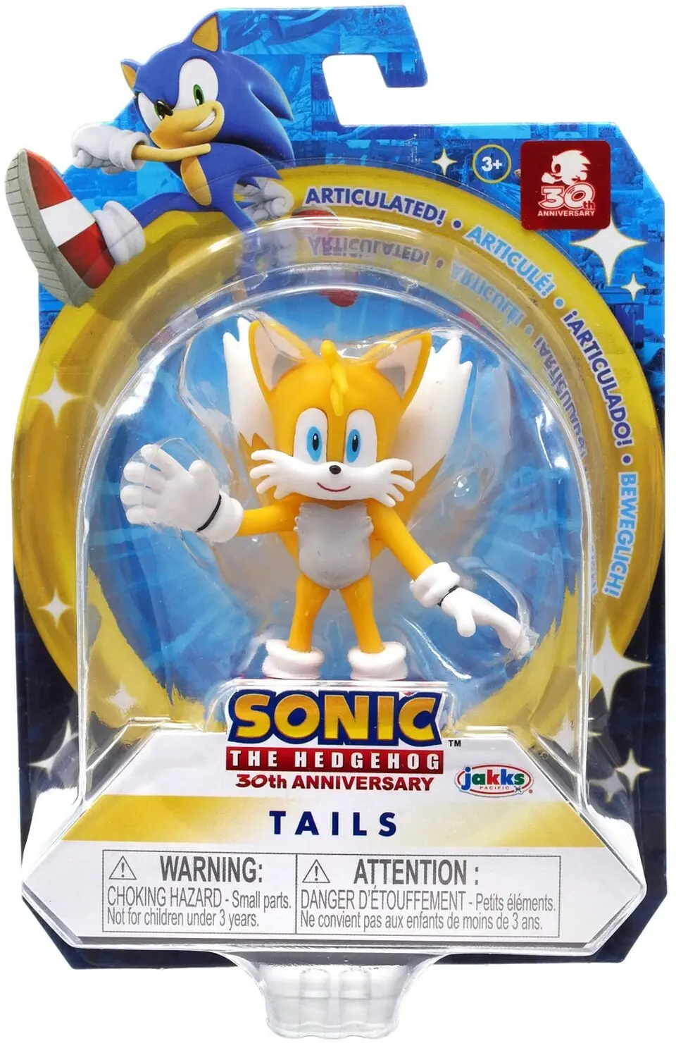 Sonic the Hedgehog 30. Évfordulós Tails figura 7 cm termékfotó