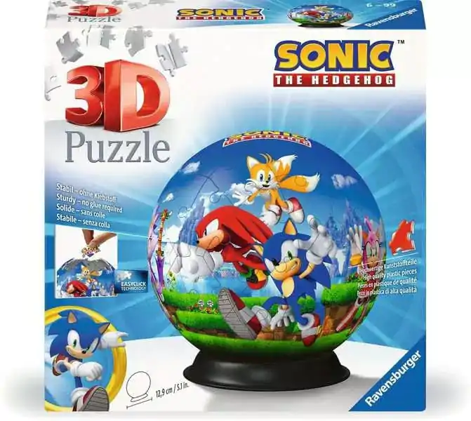 Sonic - The Hedgehog 3D Puzzle Characters Puzzle Ball (72 Pieces) termékfotó