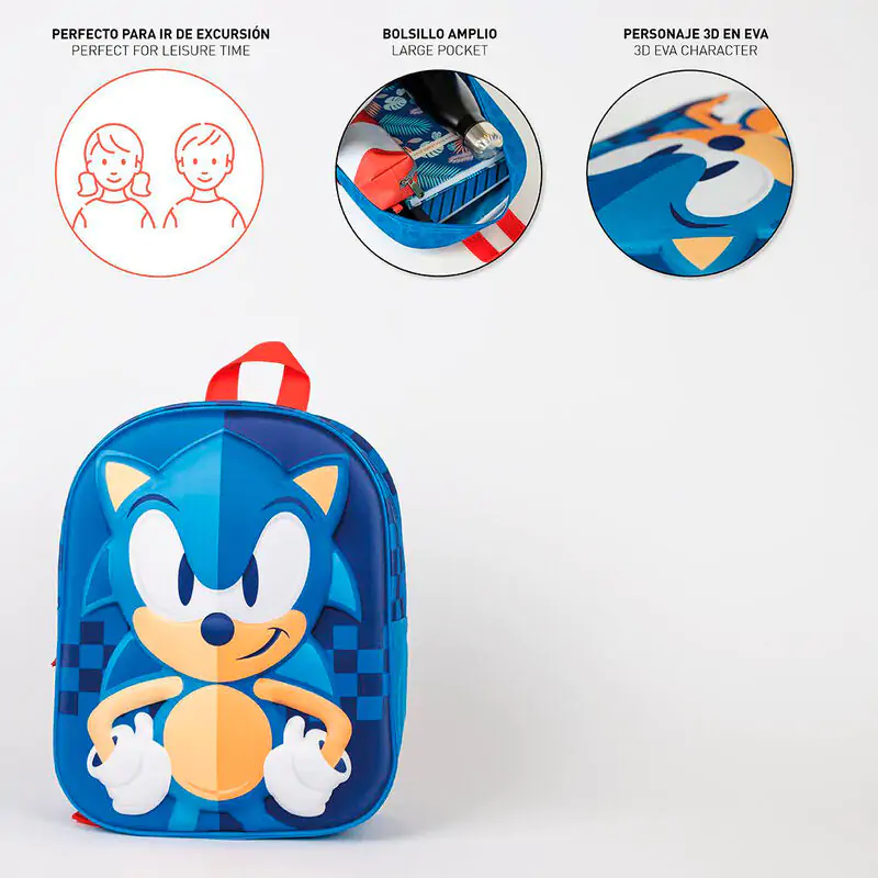 Sonic the Hedgehog 3D táska hátizsák 31cm termékfotó