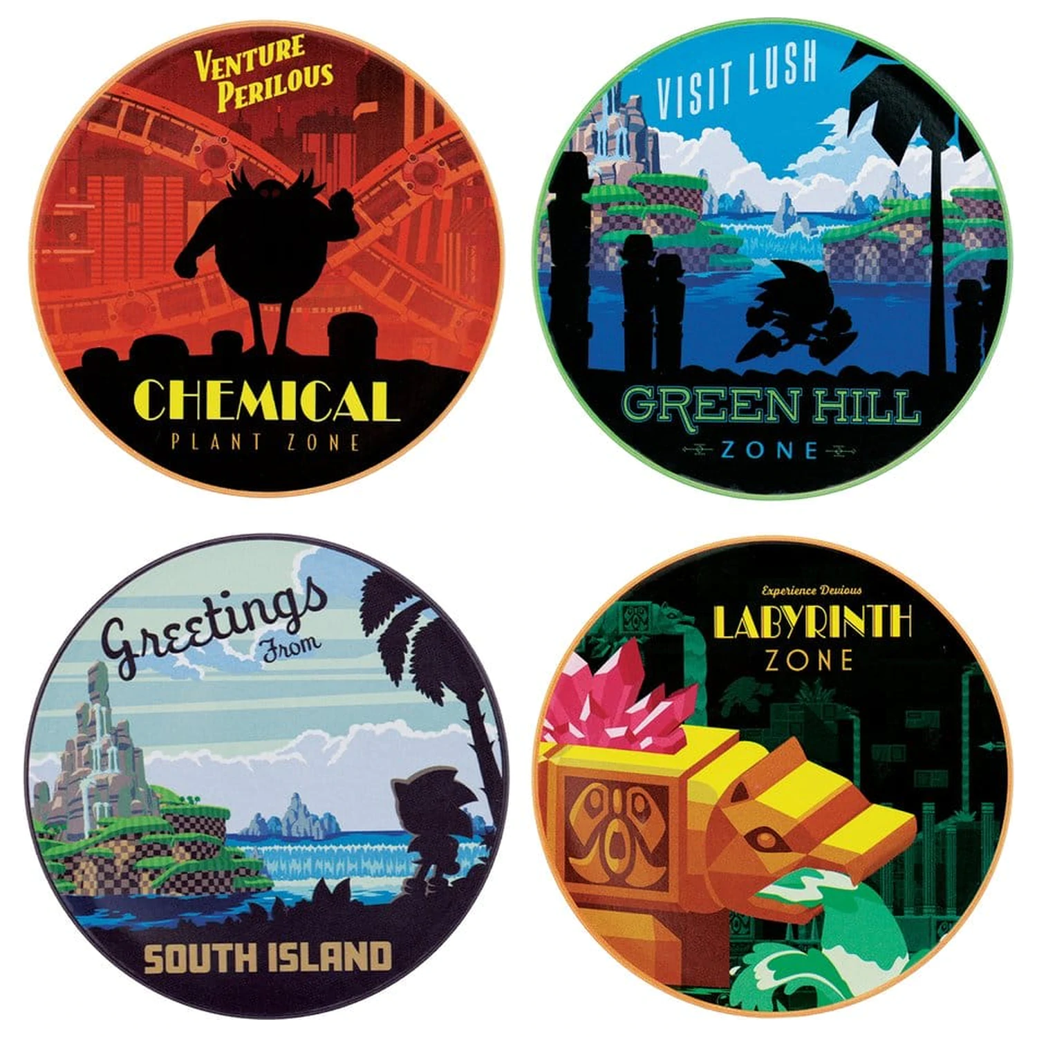 Sonic - The Hedgehog 4 db-os poháralátét csomag  termékfotó