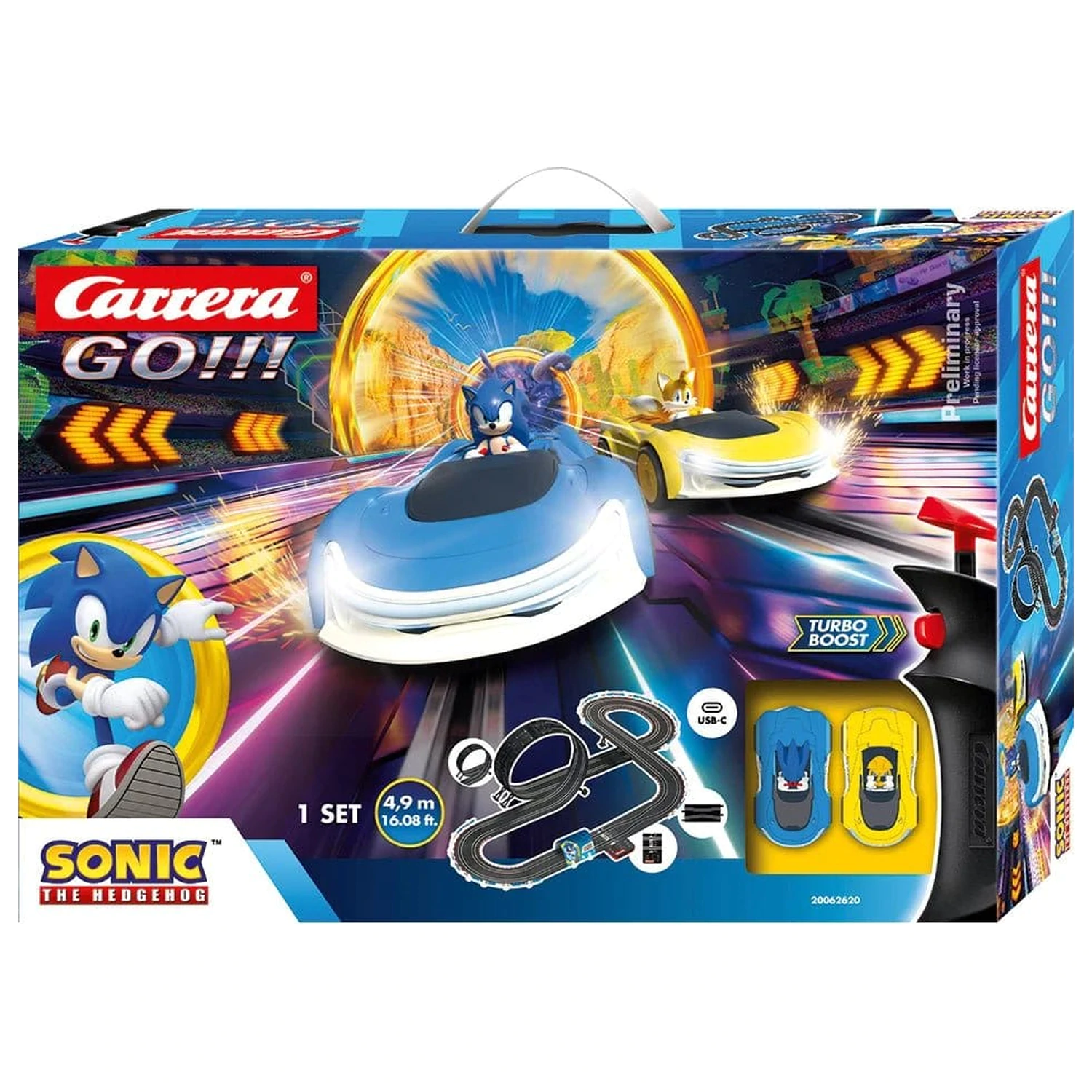Sonic the Hedgehog Carrera GO!!! Race Track Set Sonic Racing CrossWorlds elektromos versenypálya  termékfotó