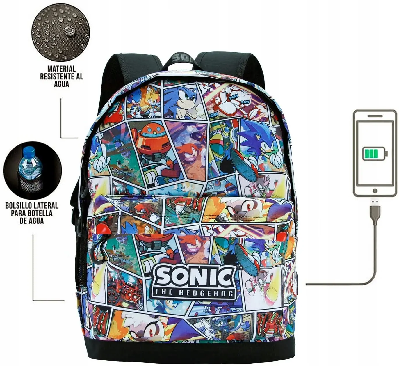 Sonic the Hedgehog Comic hátizsák 45cm termékfotó