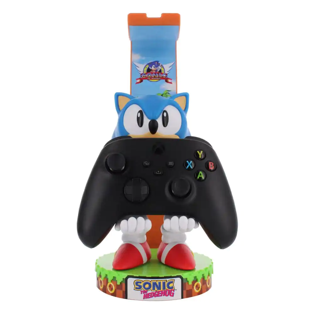 Sonic The Hedgehog Deluxe Sonic kontroller/telefon tartó Cable Guy figura 20cm termékfotó