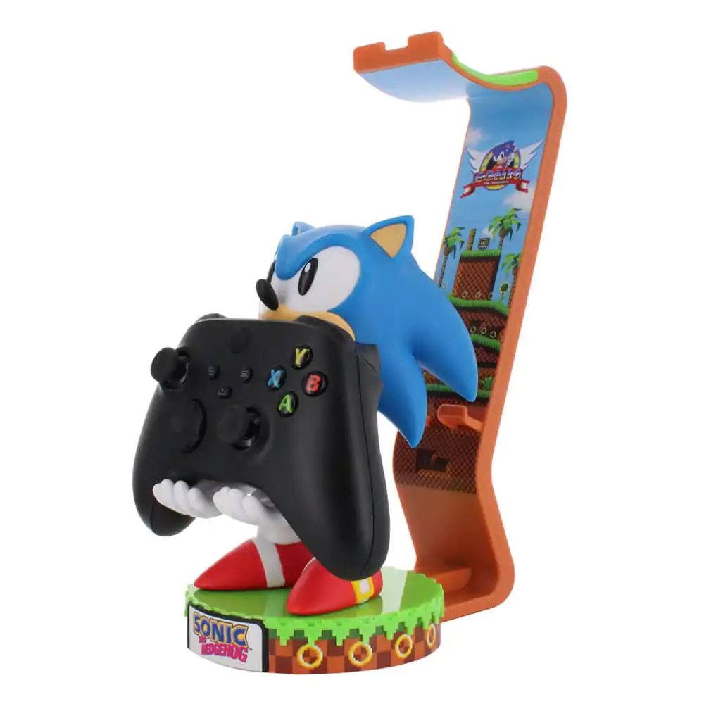 Sonic The Hedgehog Deluxe Sonic kontroller/telefon tartó Cable Guy figura 20cm termékfotó