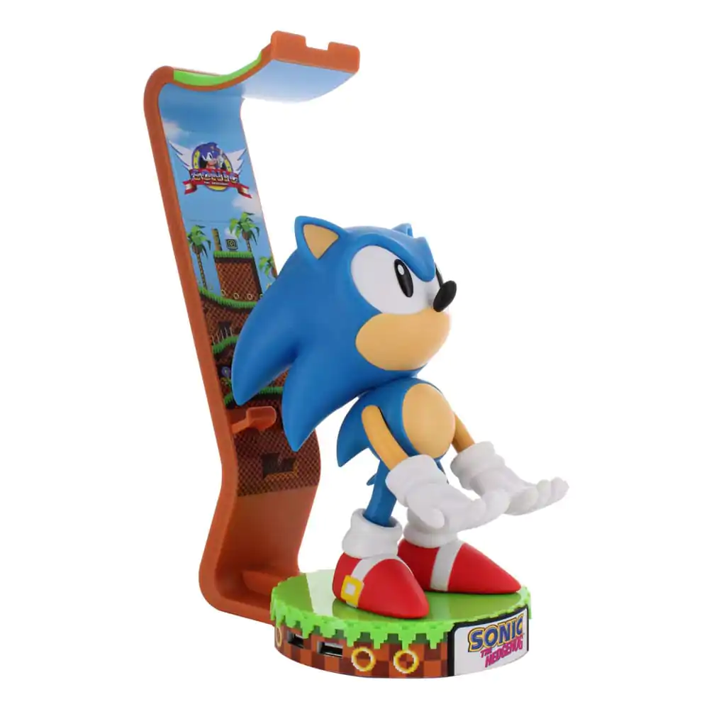 Sonic The Hedgehog Deluxe Sonic kontroller/telefon tartó Cable Guy figura 20cm termékfotó