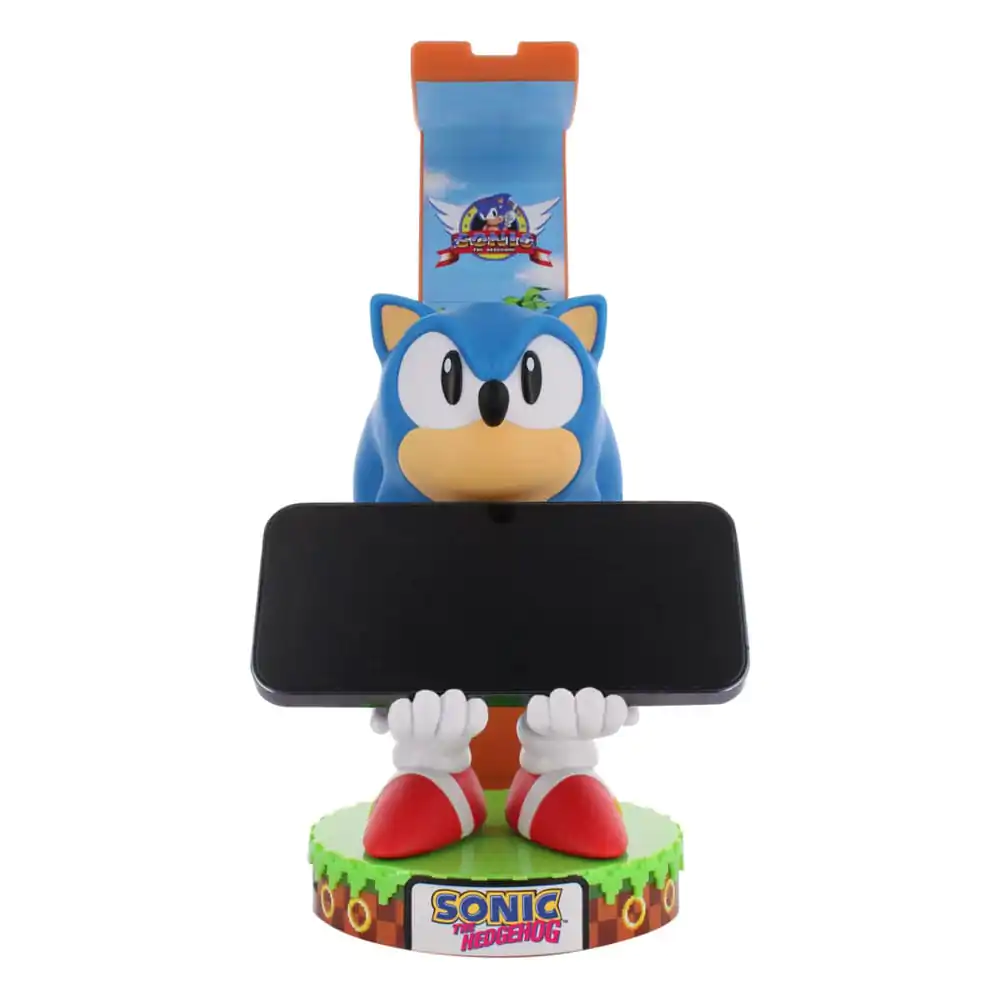 Sonic The Hedgehog Deluxe Sonic kontroller/telefon tartó Cable Guy figura 20cm termékfotó