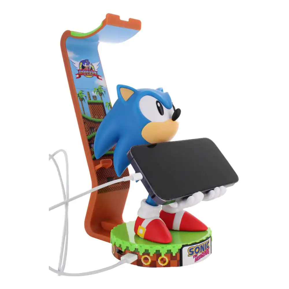 Sonic The Hedgehog Deluxe Sonic kontroller/telefon tartó Cable Guy figura 20cm termékfotó